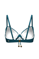 Sunseeker Core Solid Corsair Pintuck Tied Bikini Top