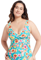 Sunseeker Vibrant Vacation Sky Blue Plus Cup Tankini Top