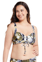 Sunseeker Elevated Tropics Sailor Blue Plus Cup Bikini Top