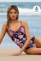 Sunseeker Joyful Florals Black Underwire Onepiece