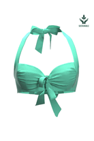 Sunseeker Core Solid Mint Green Tied Halter Bikini Top