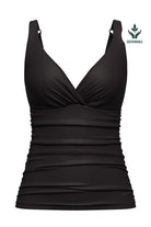 Sunseeker Core Solid Black Plus Cup Cross Front Tankini