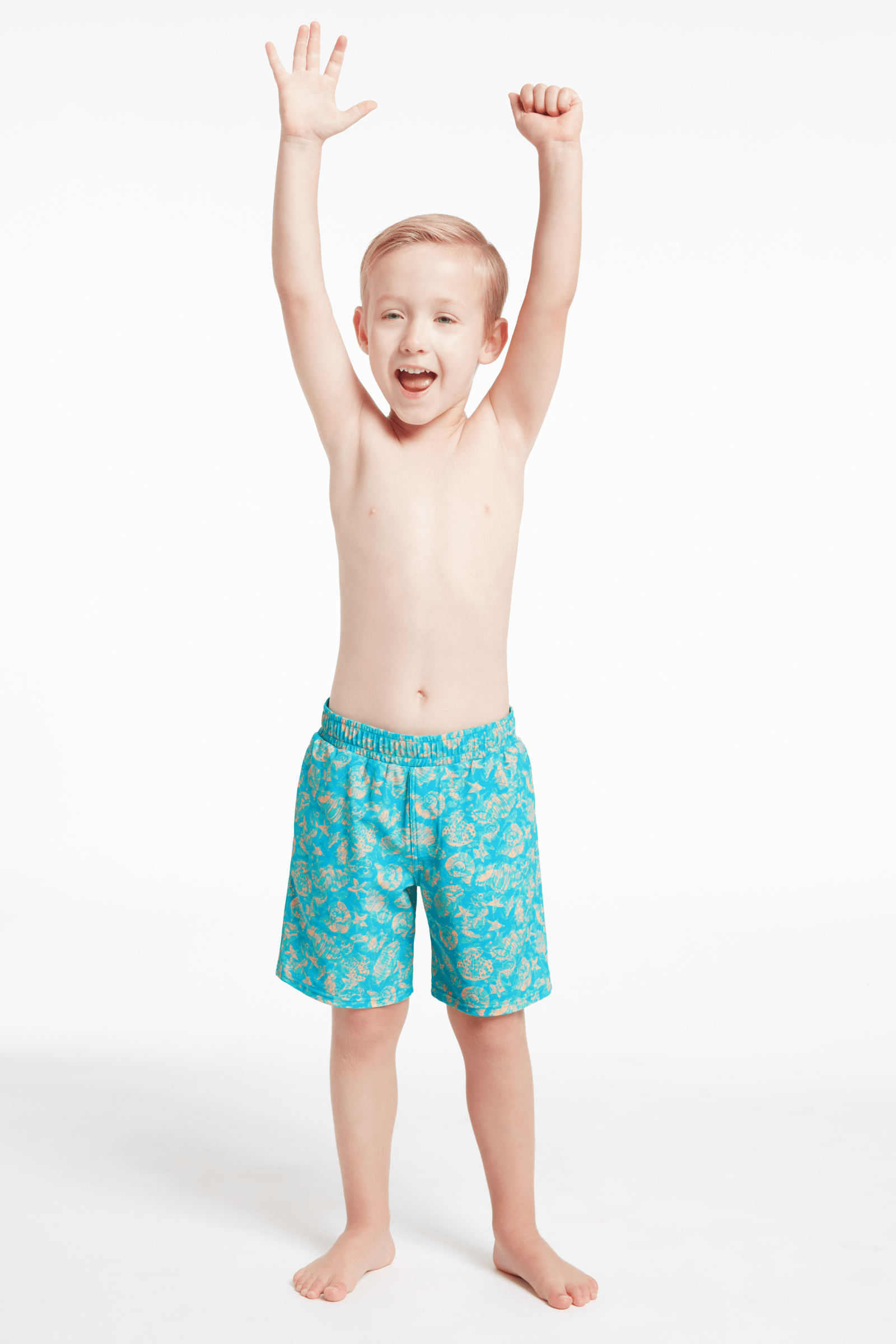 Sunseeker Ocean Seashell Elastic Waistband Boardshorts