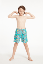 Sunseeker Island Blue Elastic Waistband Boardshorts