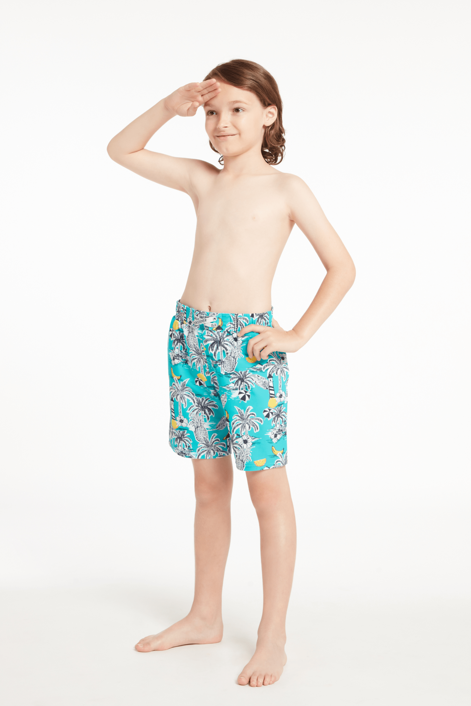 Sunseeker Island Blue Elastic Waistband Boardshorts