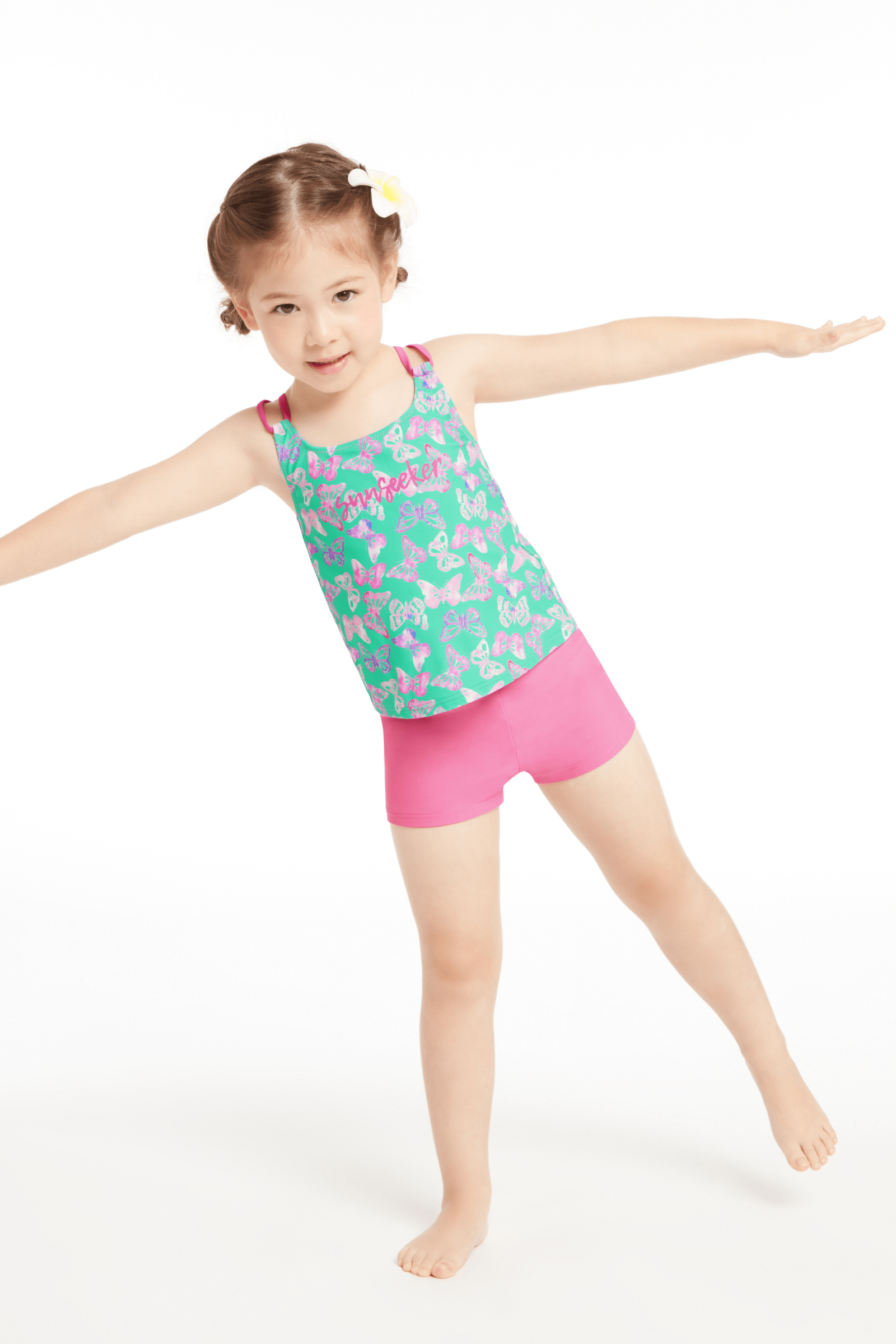 Sunseeker Little Fairy Green Double Straps Tankini Set