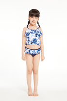 Sunseeker Tie Dye Navy Ruffles Tankini Set