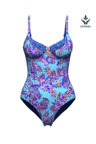 Sunseeker Joyful Florals Blue Underwire Onepiece