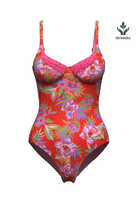 Sunseeker Joyful Florals Red Underwire Onepiece