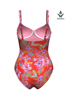 Sunseeker Joyful Florals Red Underwire Onepiece