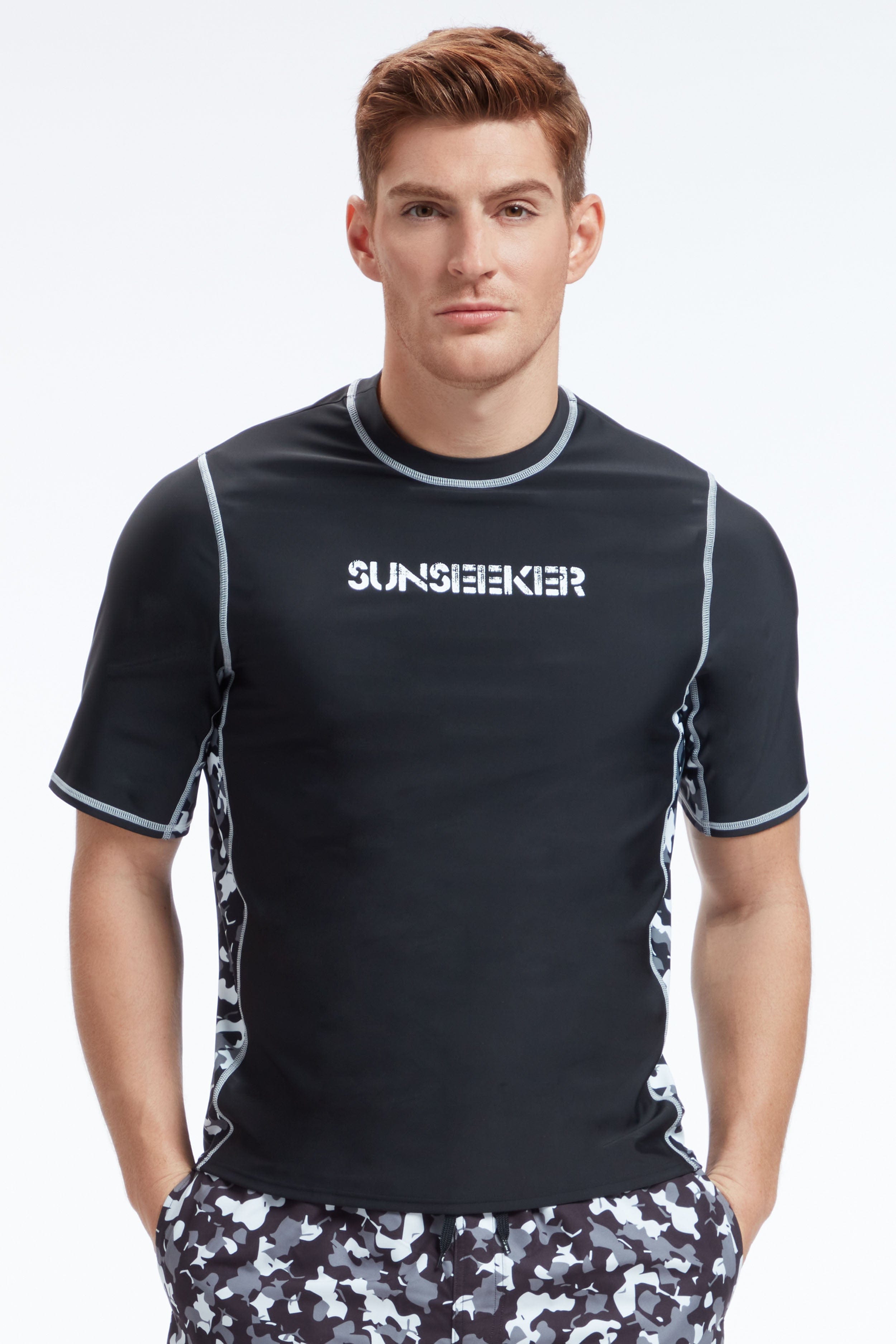 Sunseeker Camo rock short sleeves swim shirt