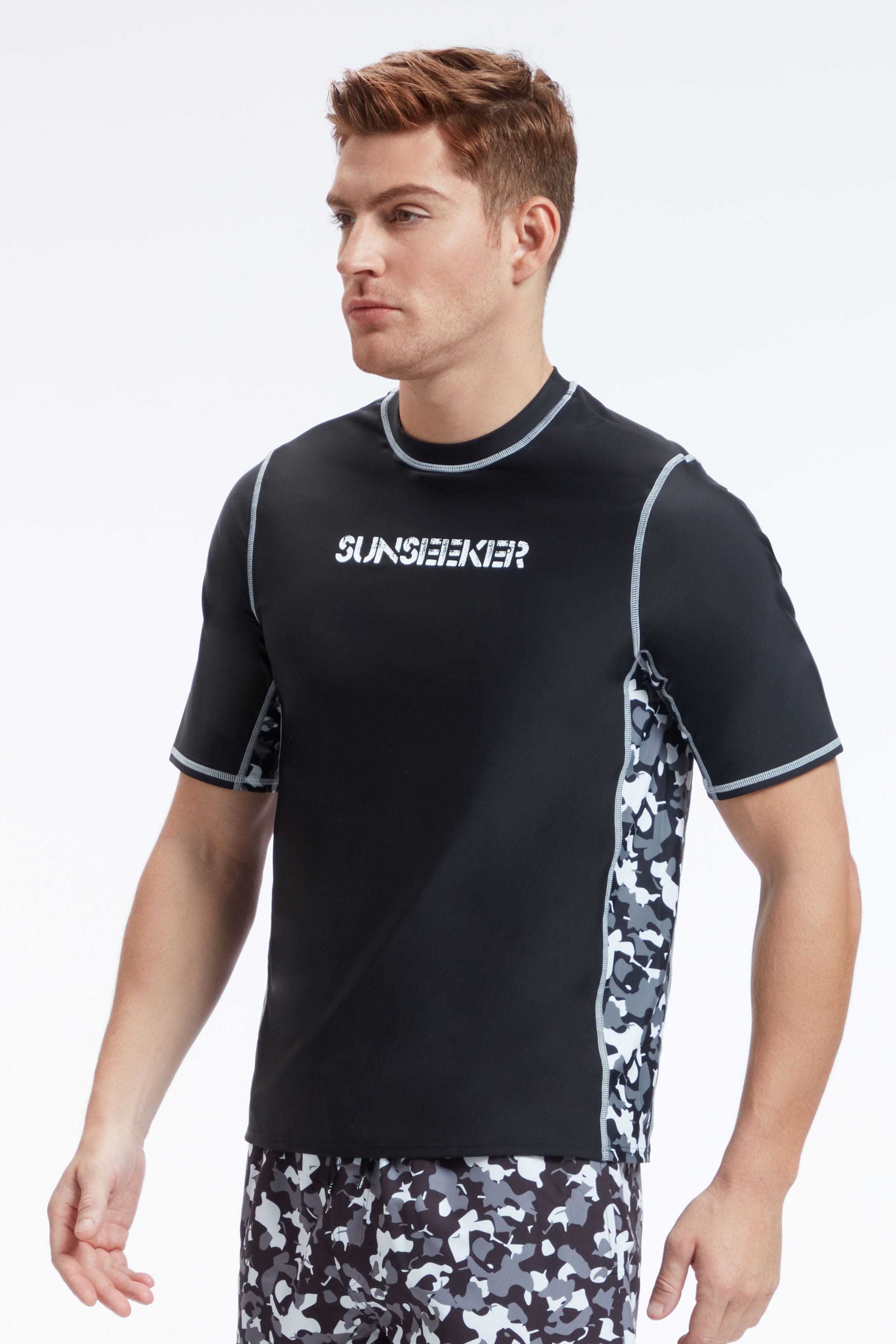 Sunseeker Camo rock short sleeves swim shirt