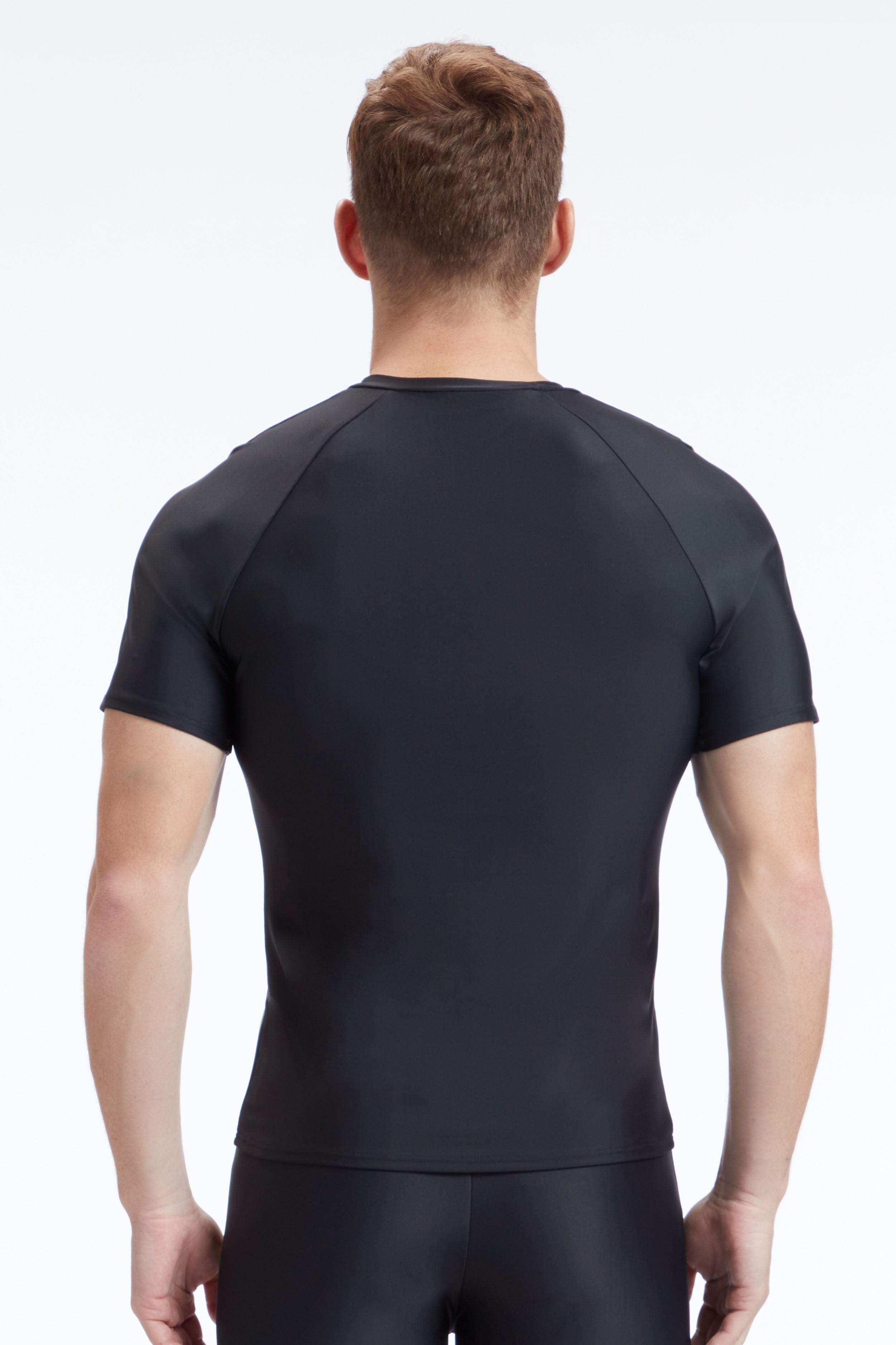 Sunseeker Manner raglan black short sleeves rash guard