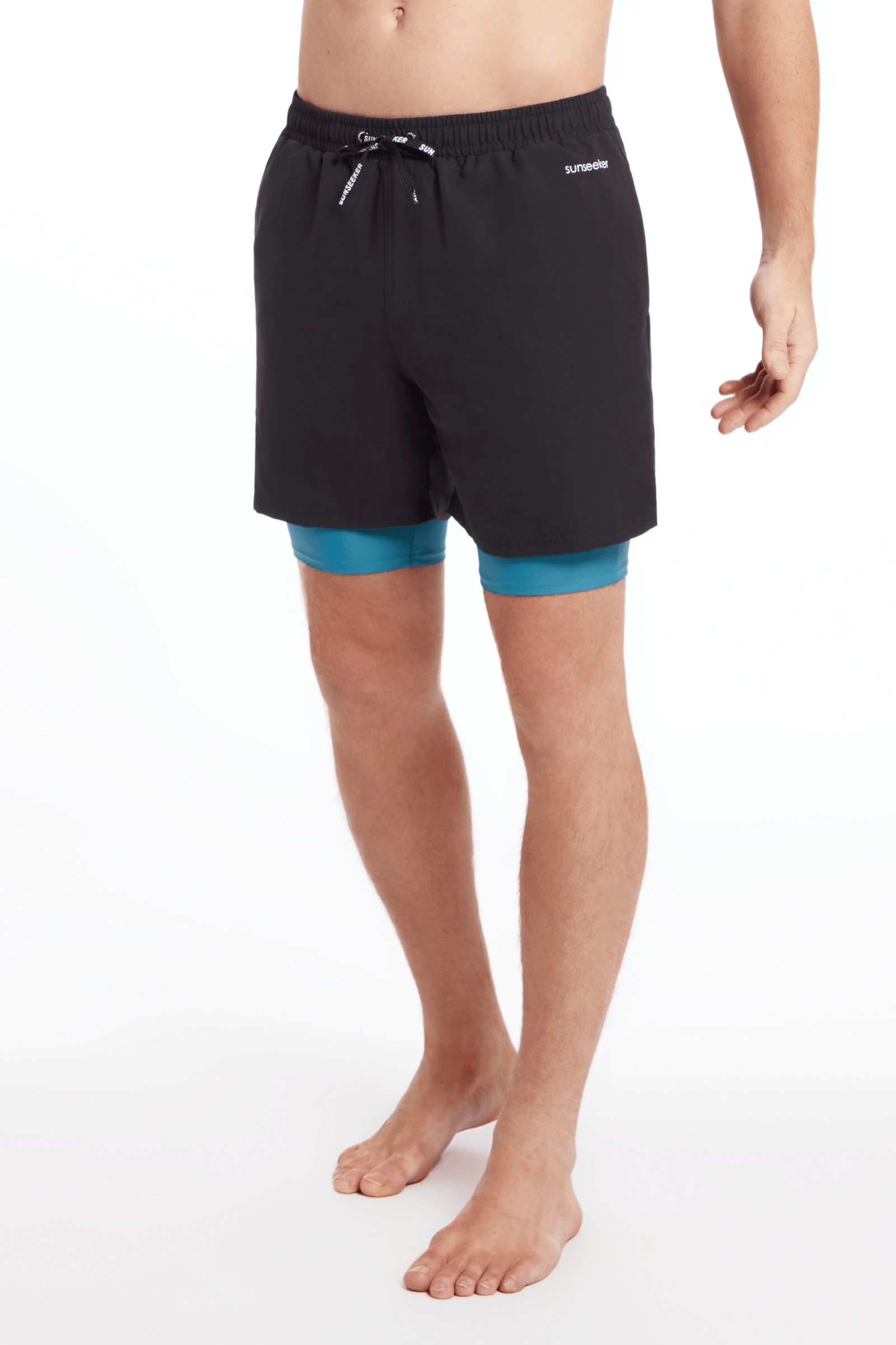 Sunseeker Black Drawstring 16' Boardshorts