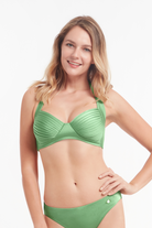 Sunseeker Riviera Seaweed Pleated Halter Neck Bikini Top