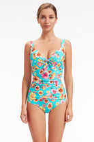 Sunseeker Vibrant Vacation Sky Blue Plus Cup Underwire One Piece