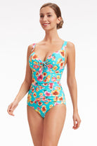 Sunseeker Vibrant Vacation Sky Blue Plus Cup Underwire One Piece