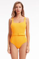 Sunseeker Tactile Comfort Saffron Yellow Scoop Neck One Piece