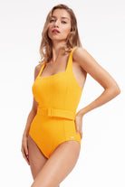 Sunseeker Tactile Comfort Saffron Yellow Scoop Neck One Piece