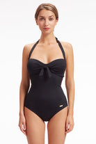 Sunseeker Core Solid Black Halter One Piece