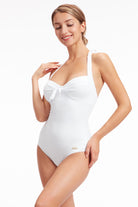 Sunseeker Core Solid Off White Halter One Piece