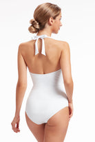 Sunseeker Core Solid Off White Halter One Piece