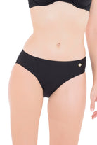 Bikini Bottoms Core Solid Black Wide Side Pant - Sunseeker