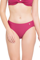 Bikini Bottoms Core Solid Sangria Wide Side Pant - Sunseeker