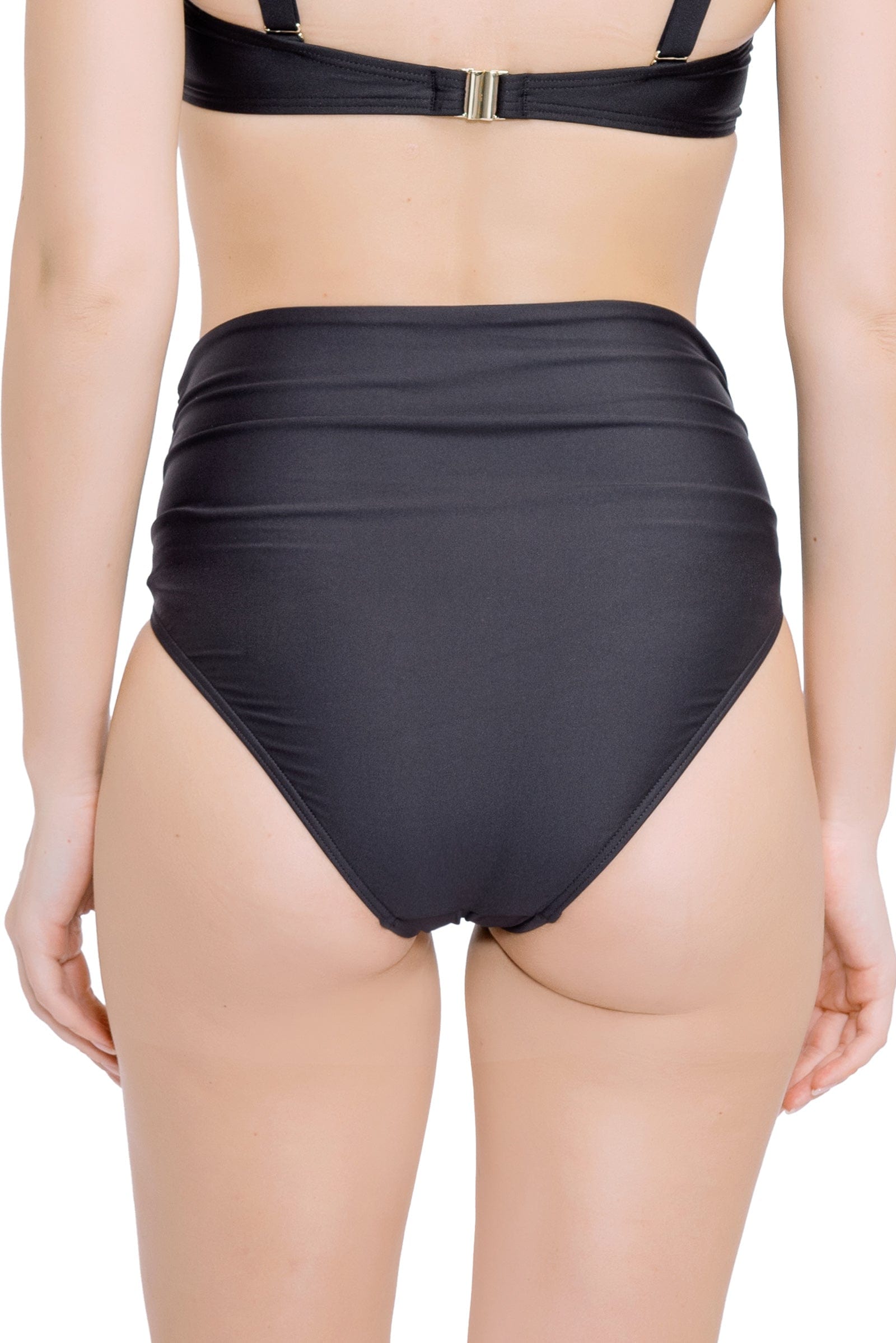 Bikini Bottoms Core Solid Black Full Classic Pant - Sunseeker