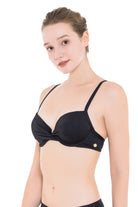 Bikini Tops Core Solid Black Underwire Bikini Top - Sunseeker