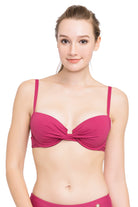 Bikini Tops Core Solid Sangria Underwire Bikini Top - Sunseeker