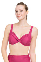 Plus Cup Bikini Tops Core Solid Sangria Plus Cup Underwire Bikini Top - Sunseeker