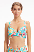 Sunseeker Vibrant Vacation Sky Blue Plus Cup Underwire Bikini Top