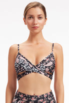 Sunseeker Sweet Paisley Black Cross Front Bikini Top