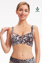 Sunseeker Sweet Paisley Black Plus Cup Bikini Top