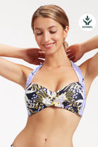 Sunseeker Elevated Tropics Sailor Blue Halter Bikini Top