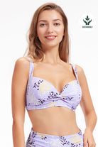 Sunseeker Elevated Animal Persian Violet Plus Cup Bikini Top