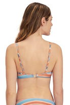 Sunseeker Baydere Stripe Flamingo Cross Front Bikini Top