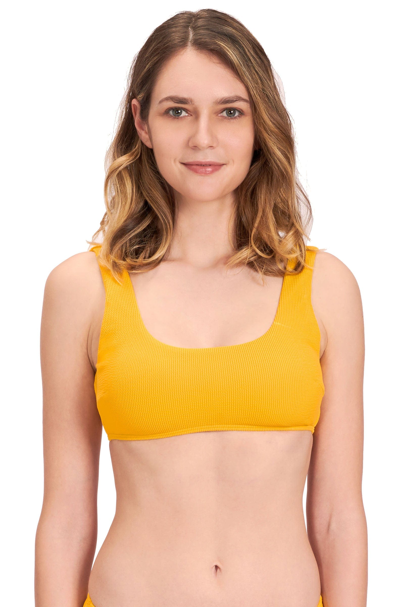 Sunseeker Tactile Comfort Saffron Yellow Crop Top