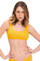 Sunseeker Tactile Comfort Saffron Yellow Crop Top