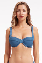 Sunseeker Tactile Comfort French Navy Plus Cup Underwire Bikini Top