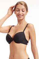 Sunseeker Core Solid Black Underwire Bikini Top