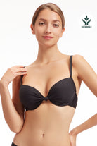 Sunseeker Core Solid Black Underwire Bikini Top