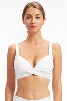 Sunseeker Core Solid Off White Plus Cup Underwire Bikini Top