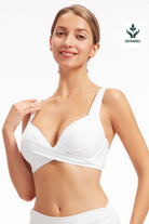 Sunseeker Core Solid Off White Plus Cup Underwire Bikini Top