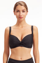 Sunseeker Core Solid Black Plus Cup Bikini Top