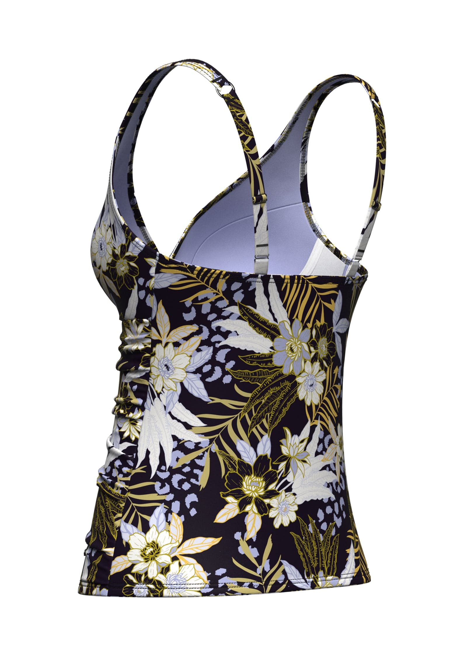 Sunseeker Elevated Tropics Sailor Blue Plus Cup Tankini Top