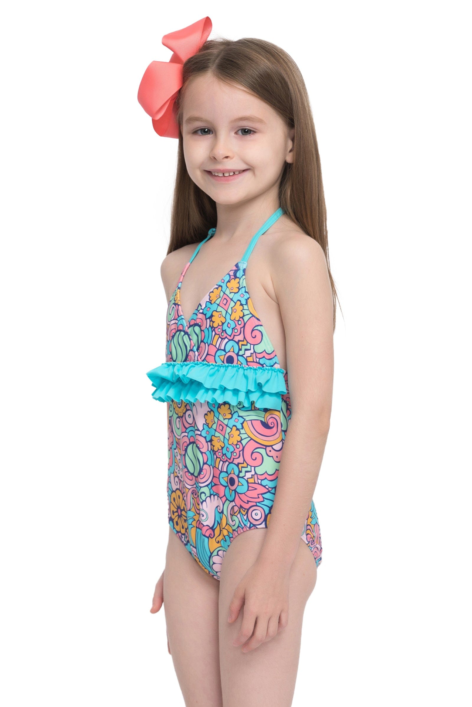 Sunseeker Doodle fun ruffles swimsuit