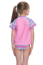 Sunseeker Spring blossom short sleeve rash guard with bikini 3-piece set