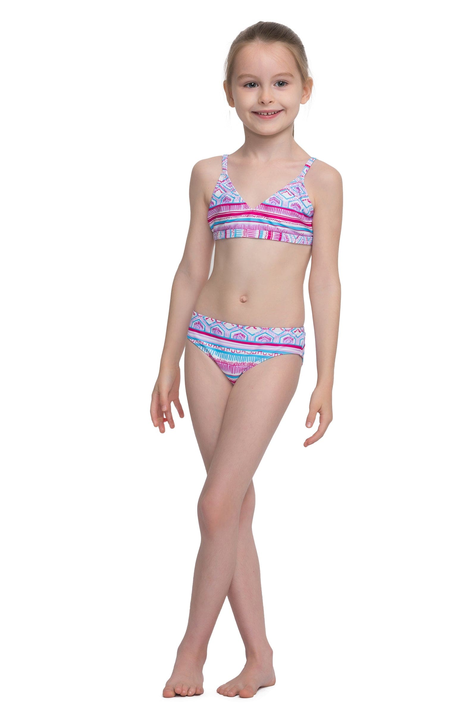 Sunseeker Spring blossom short sleeve rash guard with bikini 3-piece set